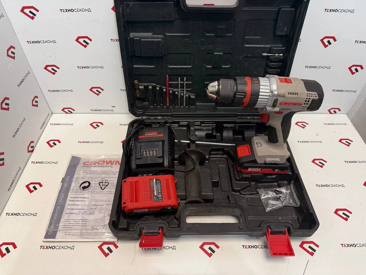 Ударная дрель-шуруповерт Crown CT21075HMX-2 BMC
