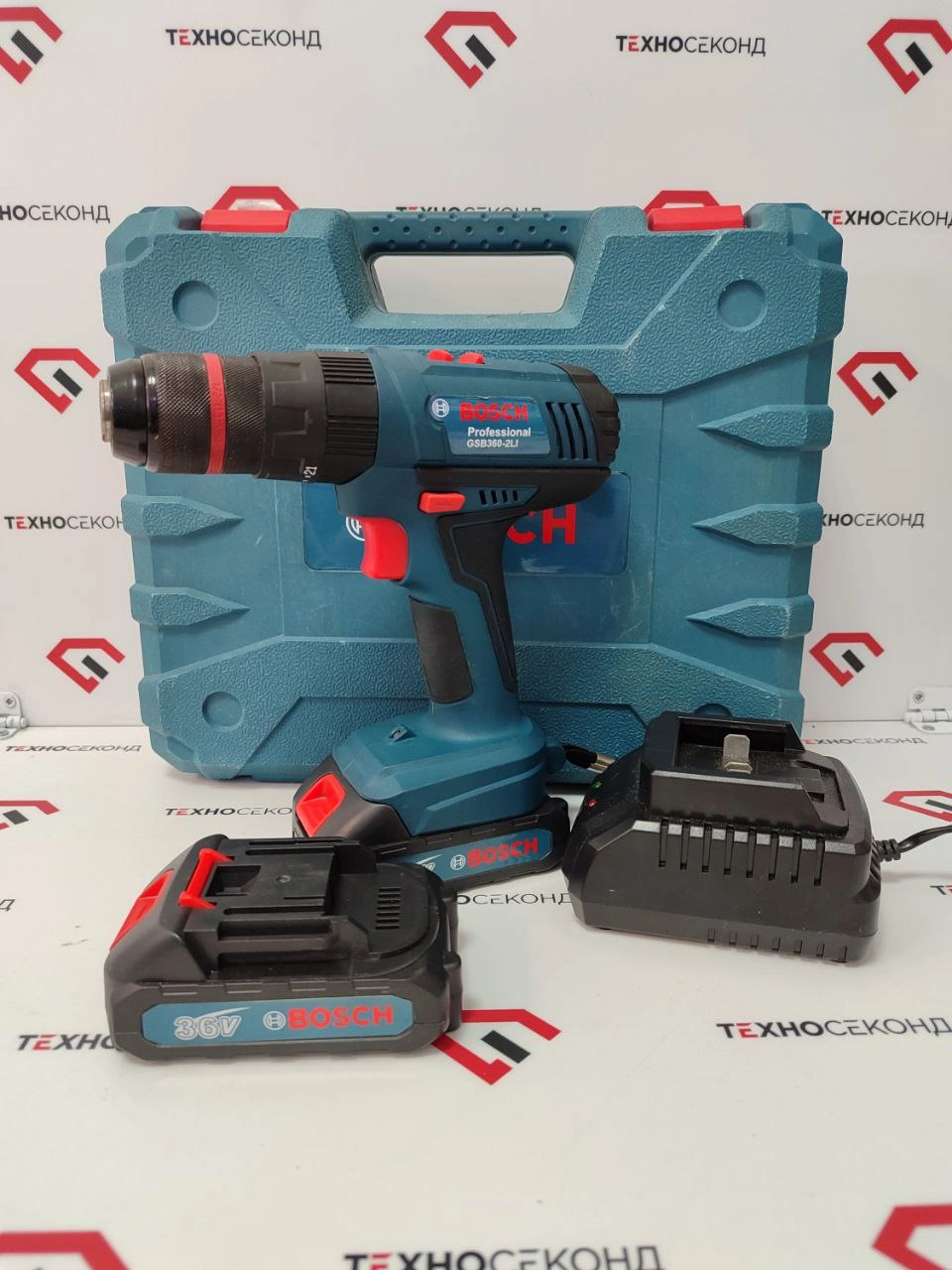 Шуруповерт аккумуляторный bosch gsb360-2li (копия)(2акб)