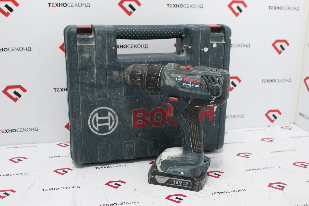 Дрель-шуруповерт Bosch GSR 180-LI Professional 06019F8109 (с 2-мя АКБ, кейс)